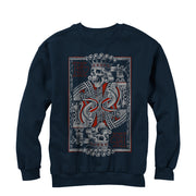 Men's Lost Gods Skeleton King of Hearts  Adult Sweatshirt