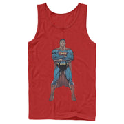 Men's Superman Bold Hero Pose  Adult Tank Top