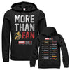 Men's Marvel 10th Anniversary More Than a Fan  Adult Pull Over Hoodie