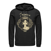 Men's Aladdin Jasmine Ornate Frame  Adult Pull Over Hoodie