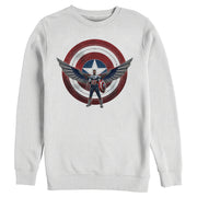 Men's Marvel The Falcon and the Winter Soldier Sam Wilson Shield  Adult Sweatshirt