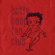 Men's Betty Boop Fan Club Heart  Adult T-Shirt