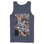 Men's Superman Hidden Hero Glimmer  Adult Tank Top