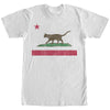 Men's Lost Gods Cat California Flag  Adult T-Shirt