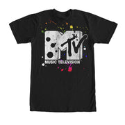 Men's MTV Paint Splatter Logo  Adult T-Shirt