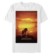 Men's Lion King Pride Rock Movie Poster  Adult T-Shirt