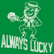 Men's Lost Gods St. Patrick's Day Always Lucky Distressed  Adult T-Shirt