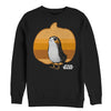 Men's Star Wars The Last Jedi Halloween Porg Pumpkin  Adult Sweatshirt