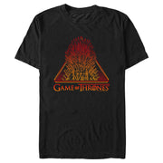 Men's Game of Thrones Red and Yellow Iron Throne  Adult T-Shirt