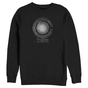 Men's Zack Snyder Justice League Cyborg Silver Logo  Adult Sweatshirt