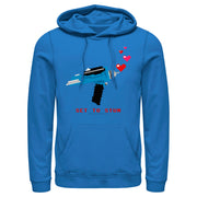 Men's Star Trek Valentine's Pixel Set Phasers to Stun  Adult Pull Over Hoodie