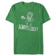 Men's Lost Gods St. Patrick's Day Always Lucky Distressed  Adult T-Shirt