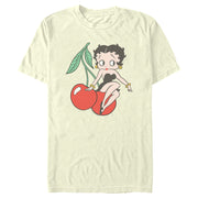 Men's Betty Boop Cherries Betty Distressed  Adult T-Shirt