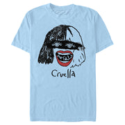 Men's Cruella Look Fabulous Drawing  Adult T-Shirt