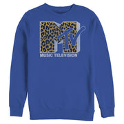 Men's MTV Cheetah Print Logo  Adult Sweatshirt