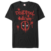 Men's Marvel Deadpool Was Here  Adult T-Shirt