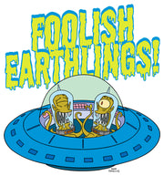 Men's The Simpsons Foolish Earthlings  Adult T-Shirt