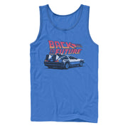 Men's Back to the Future DeLorean Cartoon  Adult Tank Top