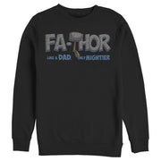 Men's Marvel Thor Fa-Thor Like a Dad Only Mightier  Adult Sweatshirt