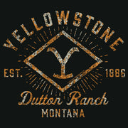 Men's Yellowstone Rusty Dutton Ranch Brand Logo Est 1886  Adult T-Shirt