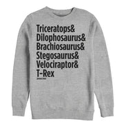 Men's Jurassic Park Triceratops and Dilophosaurus  Adult Sweatshirt