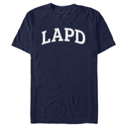 Men's LAPD Simple White Logo  Adult T-Shirt