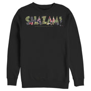 Men's Justice League Shazam Tropical Logo  Adult Sweatshirt