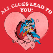 Men's Batman Valentine's Day All the Clues Lead to You  Adult T-Shirt