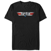 Men's Top Gun Shiny Chrome 3D Movie Logo  Adult T-Shirt