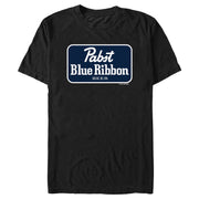 Men's Pabst Blue Ribbon Label Logo  Adult T-Shirt