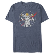 Men's NASA Vitruvian Astronaut Chevron Logo  Adult T-Shirt