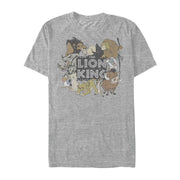 Men's Lion King The Whole Gang  Adult T-Shirt