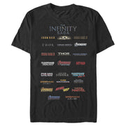 Men's Marvel Infinity Saga Movie Titles  Adult T-Shirt