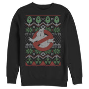 Men's Ghostbusters Ugly Christmas Logo  Adult Sweatshirt