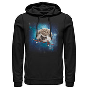 Men's Lost Gods Space Hedgehog on Skateboard  Adult Pull Over Hoodie