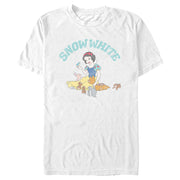 Men's Snow White and the Seven Dwarves Distressed Woodland Animals  Adult T-Shirt