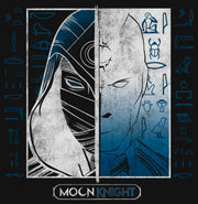 Men's Marvel: Moon Knight Split Face Duo  Adult T-Shirt