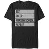 Women's CHIN UP Eat Sleep Nursing School Repeat  Adult Boyfriend Tee