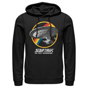 Men's Star Trek: The Next Generation Rainbow USS Enterprise Circle Galaxy Stars  Adult Pull Over Hoodie