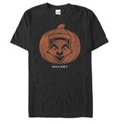 Men's Marvel Guardians of the Galaxy Halloween Rocket Pumpkin  Adult T-Shirt