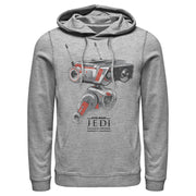 Men's Star Wars Jedi: Fallen Order BD-1 Grunge  Adult Pull Over Hoodie