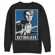 Men's Star Wars: The Clone Wars Luke Skywalker Poster  Adult Sweatshirt