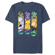 Men's Pokemon Mewtwo, Pikachu, and Psyduck Skateboard Decks  Adult T-Shirt