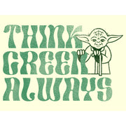 Men's Star Wars Yoda St. Patrick's Day Think Green Always  Adult T-Shirt