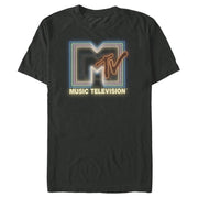 Men's MTV Neon Array Logo  Adult T-Shirt