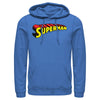 Men's Superman Classic Text Logo  Adult Pull Over Hoodie