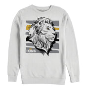 Men's Lion King Mufasa Stripe Profile  Adult Sweatshirt