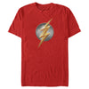 Men's Zack Snyder Justice League The Flash Logo  Adult T-Shirt