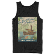 Men's Jungle Cruise La Quila Retro Poster  Adult Tank Top