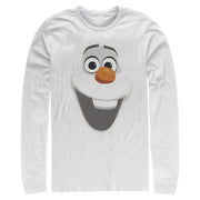 Men's Frozen Olaf Face  Adult Long Sleeve Shirt